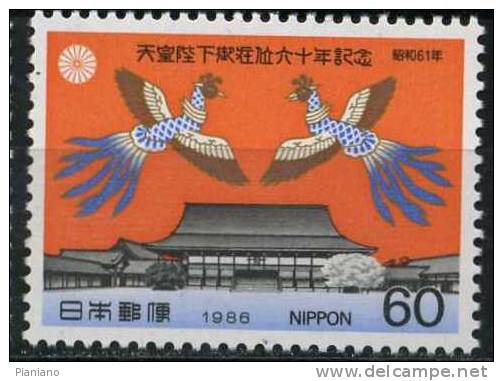 PIA - JAP - 1986 : 60° Du Règne De L´ Empereur Hiro Hito  - (Yv 1580-81) - Neufs