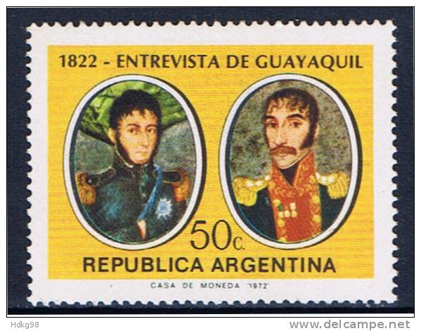 RA+ Argentinien 1973 Mi 1148** Unterredung Von Guayaquil - Nuovi