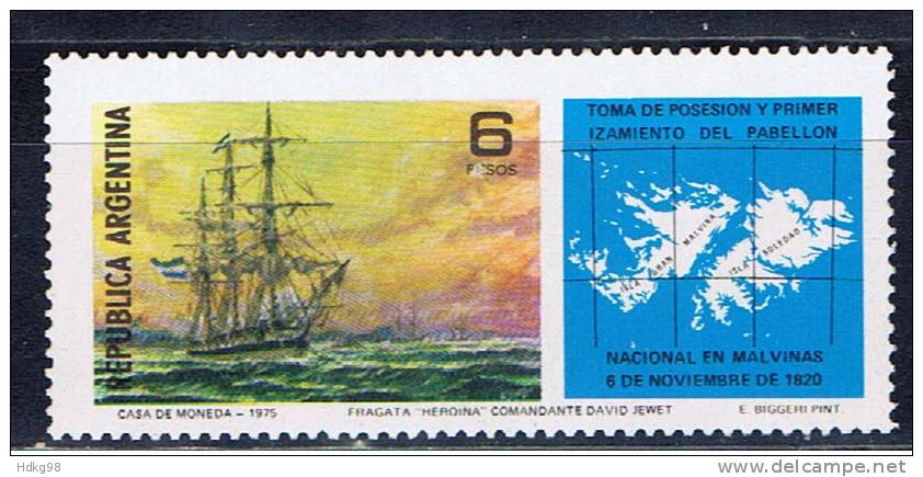 RA+ Argentinien 1976 Mi 1268** Malwinen-Inseln - Ungebraucht