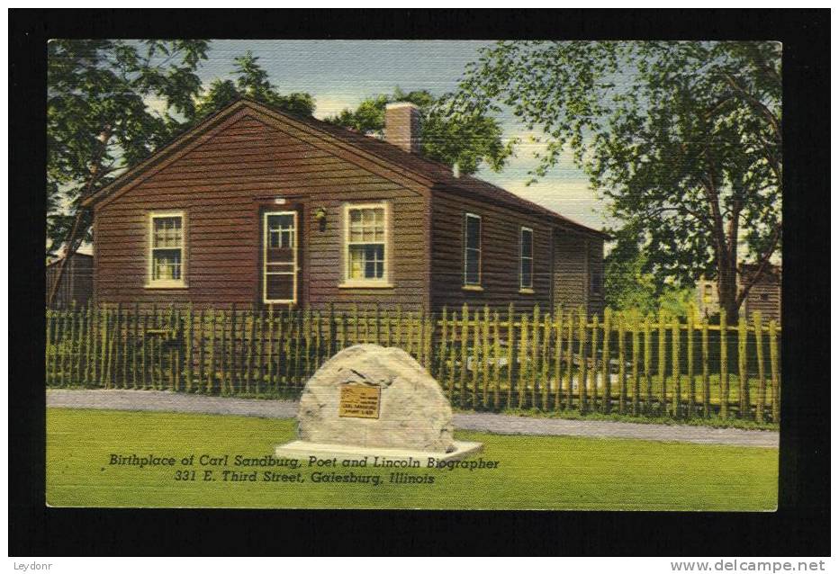 Birthplace Of Carl Sandburg, Poet And Lincoln Biographer - 331 E. Third Street, Galesburg, Illinois - Otros & Sin Clasificación