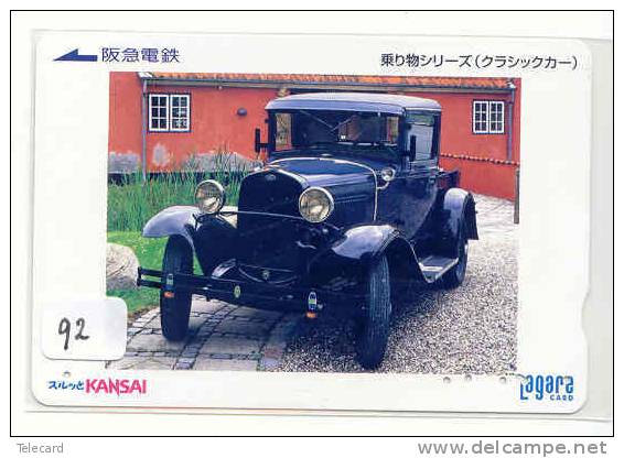 Carte Prépayée Japonaise FORD (92) Voiture Car Auto Phonecard Japon - Cars