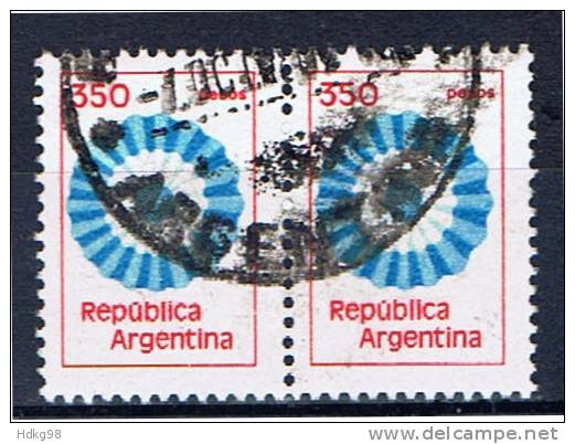 RA+ Argentinien 1980 Mi 1430 Staatskokarde (Paar) - Used Stamps