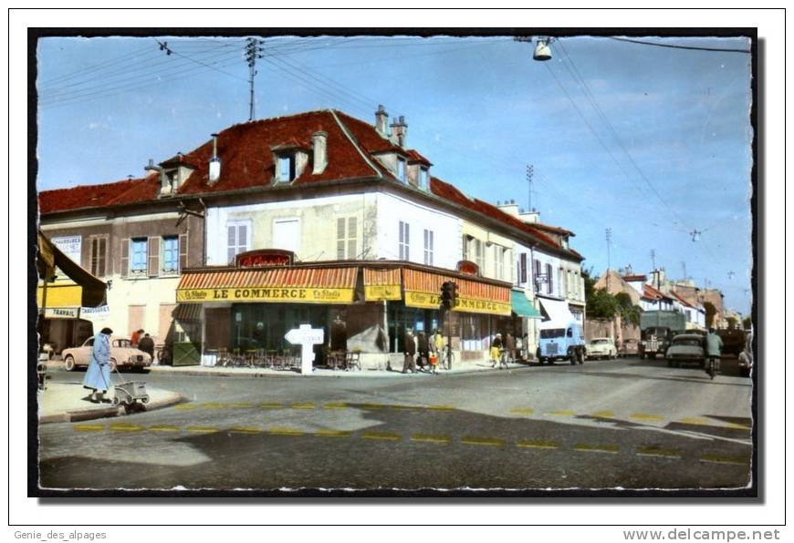 92 ANTHONY, Carrefour A Briand - A Mounier, Café "Le Commerce", Voitures, CPSM 9x14 Colorisée, Ed Raymon, Années 60 - Antony