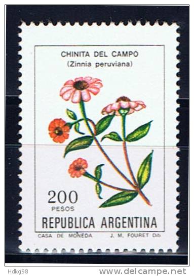 RA+ Argentinien 1982 Mi 1558** Zinnia - Neufs