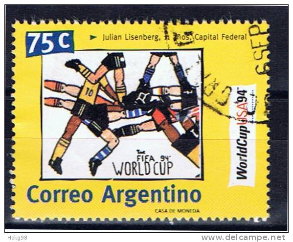 RA+ Argentinien 1994 Mi 2211-12 Fußball-WM - Usati