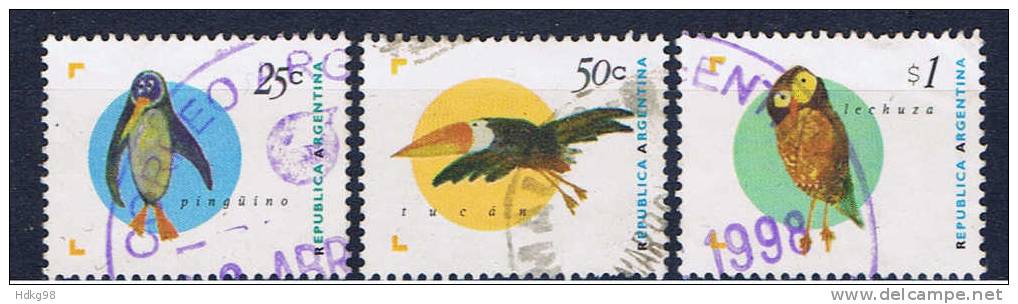 RA+ Argentinien 1995 Mi 2253-54 2266 Einheimische Tiere - Used Stamps