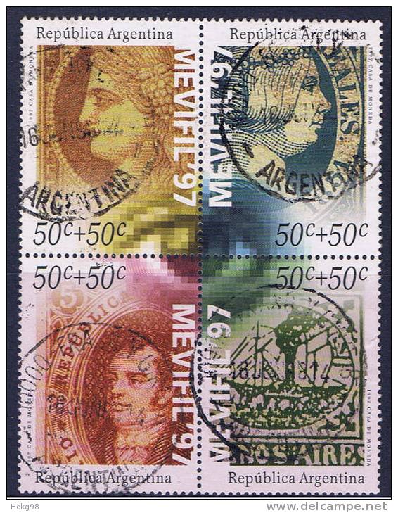 RA+ Argentinien 1997 Mi 2344-47 Informationsmedien-Ausste Llung - Used Stamps