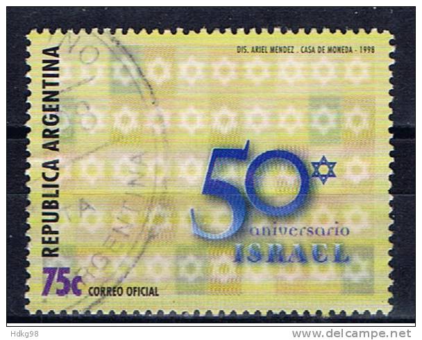 RA+ Argentinien 1998 Mi 2428 50 Jahre Israel - Oblitérés