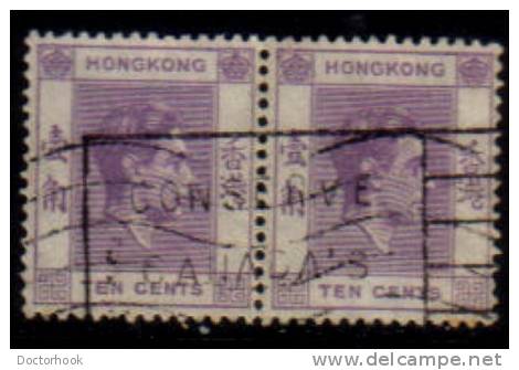 HONG KONG   Scott #  158   F-VF USED Pair - Gebruikt