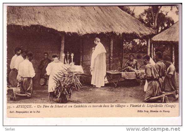 LOT-KO , CONGO , Un Pere De Scheut Et So Cathechisme En Tournée Dans Les Villages - Autres & Non Classés