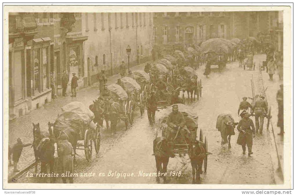 SOIGNIES - LA RETRAITE ALLEMANDE EN BELGIQUE  NOV 1918 - Soignies