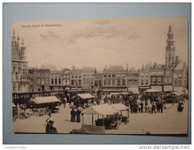 6547 NEDERLAND HOLANDA  ZEELAND MIDDELBURG  GROOTE MARKT   AÑOS / YEARS  1910 - Middelburg