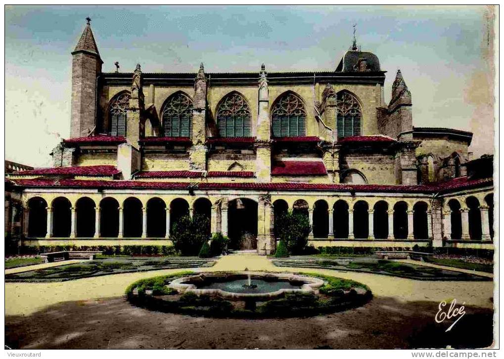 CPSM.  MARMANDE. EGLISE ET LE CLOITRE. DATEE 1960. DENTELLEE. - Marmande