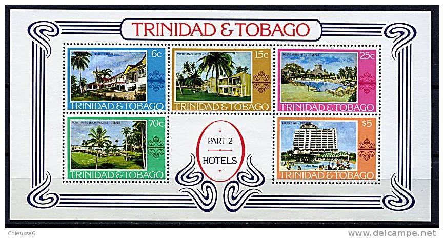 Trinité ** Bloc N° 22 - Série Courante. Hôtels - Trinidad & Tobago (1962-...)