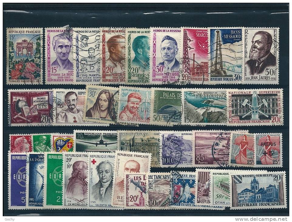 FRANCE :  Lot     **/*/0bli.--1959----cat.: 20,00€ - Oblitérés