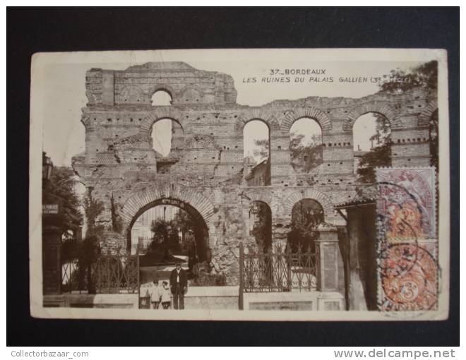 Vintage CA 1900 Postcard AK France Bordeaux Les Ruins Du Palais Gallien - Bordeaux