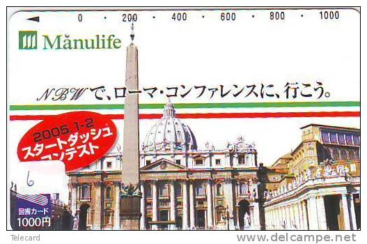 Télécarte ITALIE Reliée VATICAN  (6)  Phonecard ITALY VATICAN RELATED * Telefonkarte ITALIA Verbunden - Japan - Kultur