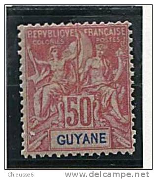 Guyane * N° 40 - 50c Rose - Autres & Non Classés