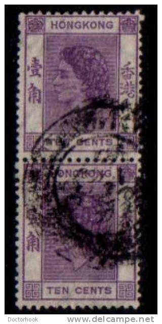 HONG KONG   Scott #  186   F-VF USED Pair - Used Stamps