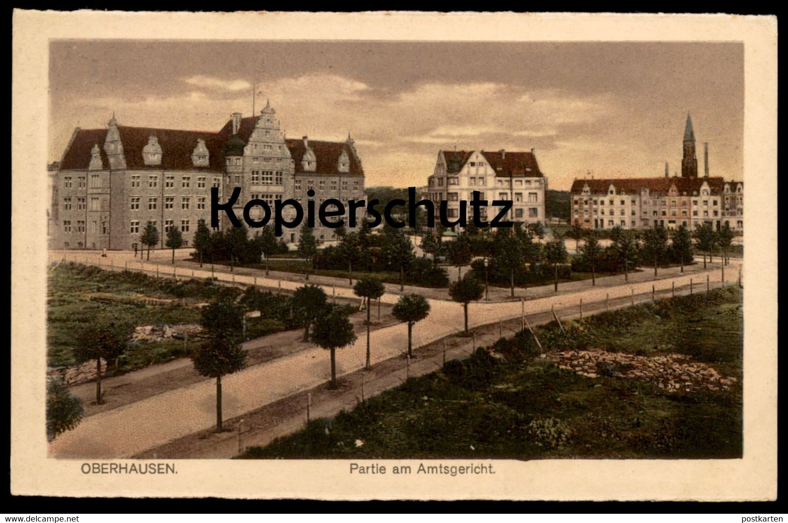 ALTE POSTKARTE OBERHAUSEN PARTIE AM AMTSGERICHT Gericht Court Justice Tribunal Cpa Postcard AK Ansichtskarte - Oberhausen