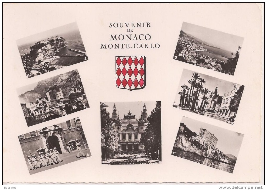 MONACO : Multivues + Tampon Du Palais - Tarjetas Panorámicas