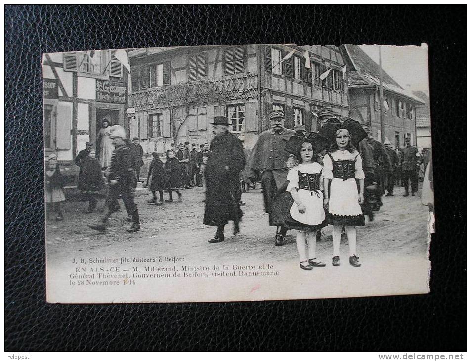 CP Visite De Millerand à Dannemarie Le 28 Nov 1914 - Dannemarie