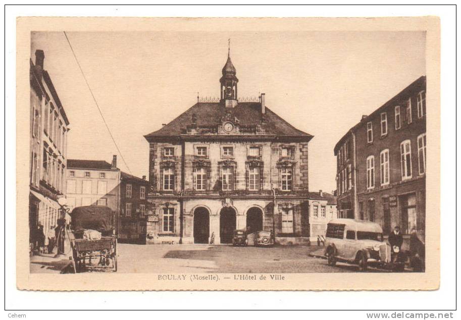 BOULAY 57 HOTEL DE VILLE Voiture Ancienne Autos #1088 - Boulay Moselle