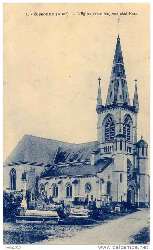 Sissonne - Eglise Restaurée, Vue Cote Nord - Sissonne