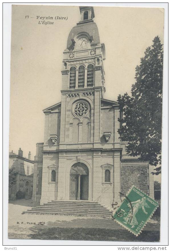 FEYZIN : L'église . BF N° 13 . - Feyzin