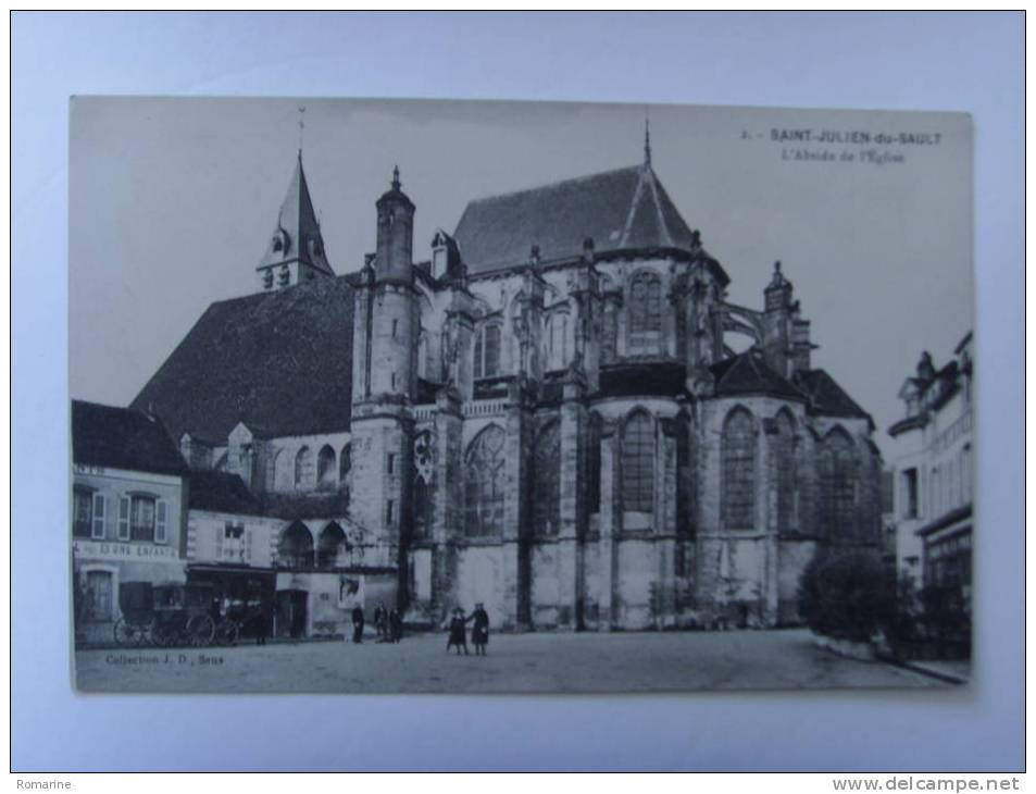 SAINT JULIEN DU SAULT - L'ABSIDE DE L'EGLISE - Saint Julien Du Sault