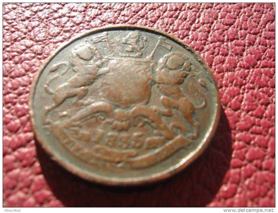 PIECE DE MONNAIE DEFAST INDIA COMPANY EX COLONIE ANGLAISE  HALF ANNA DE 1835 - Colonies