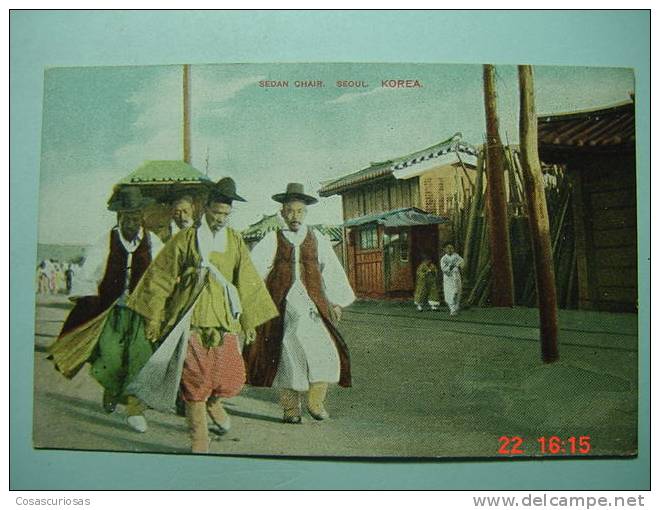 4057 COREE DU SUD - KOREA SEOUL SEUL SEDAN CHAIR  ETHNIC    AÑOS / YEARS 1910 - Korea, South