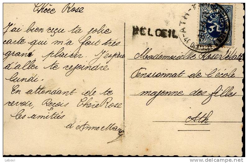 Belgique - CV Ayant Circulé (1934) : Griffe De BELOEIL - Linear Postmarks