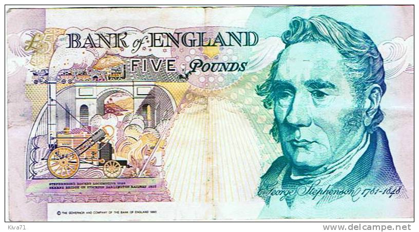 5 Pounds  "ANGLETERRE"     1990  P382a    Bc 00 - 5 Pounds