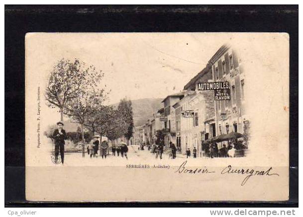 07 SERRIERES Quai Jules Roche, Animée, Hotel Ravon, Ed Lapeyre, 1902 - Serrières