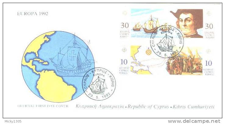 Zypern / Cyprus - Mi-Nr 790/793 FDC (k061) - 1992