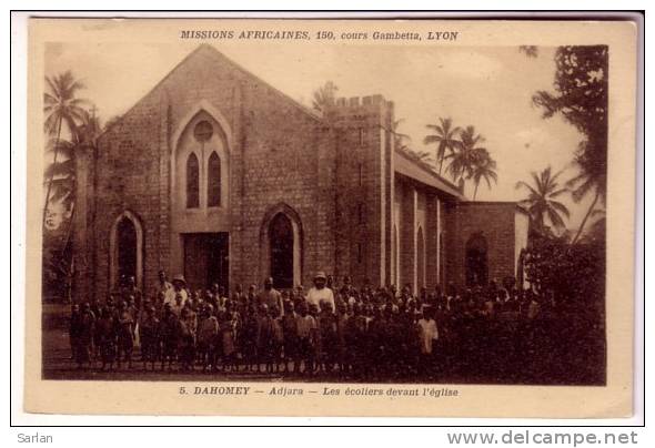 LOT-KO , DAHOMEY , ADJARA , Les écoliers Devant L'église - Dahomey