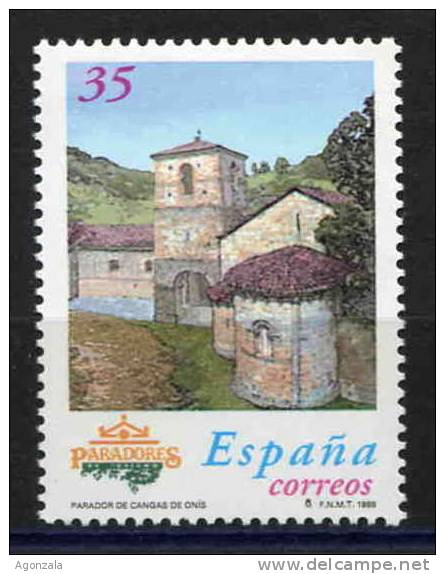 TIMBRE ESPAGNE NOUVEAU 1999 ARCHITECTURE - HÔTEL PARADOR DE TOURISME DE CANGAS D´ONIS ASTURIES - Hôtellerie - Horeca