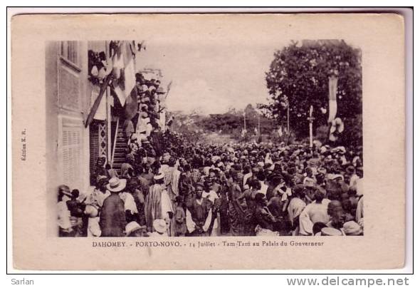 LOT-KO , DAHOMEY , PORTO NOVO , 14 Juillet , Tam Tam Au Palais Du Gouverneur - Dahomey