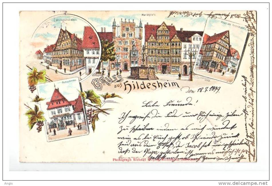 CPA----  Allemagne >   Basse-Saxe >  Hildesheim  ----GRUSS Aus HILDESHEIM--LITHO----CHROMO - Hildesheim