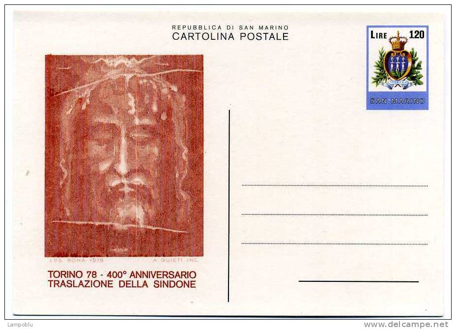 1978 - 400° Anniv. Traslazione Sindone - Cartolina Postale - C - Postal Stationery