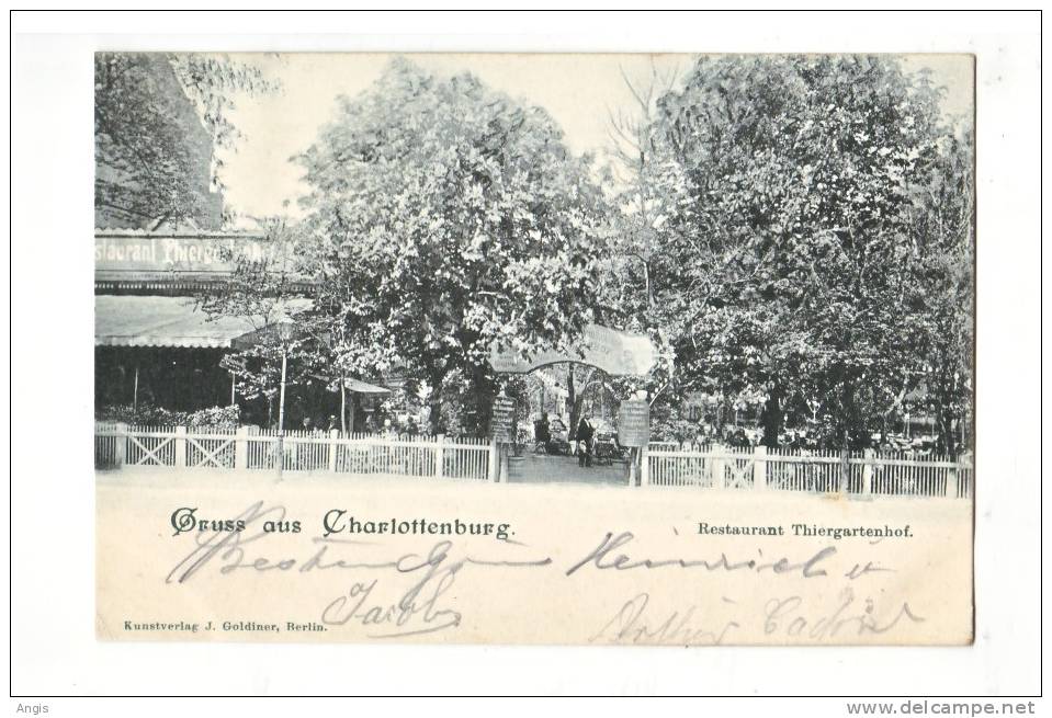 CPA----  Allemagne >  Berlin > ---GRUSS Aus CHARLOTTENBURG---RESTAURANT THIERGARTENHOF - Charlottenburg