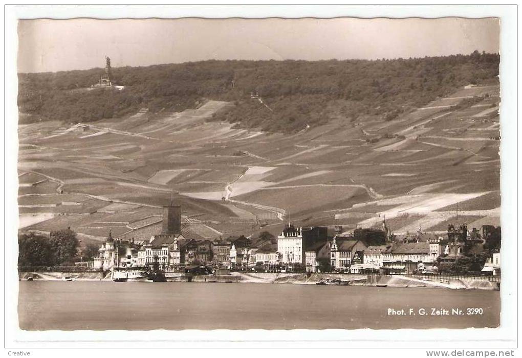 Rüdesheim/Rhein  - Gelaufen1955. Foto F.G.Zeitz (see Scan) - Ruedesheim A. Rh.