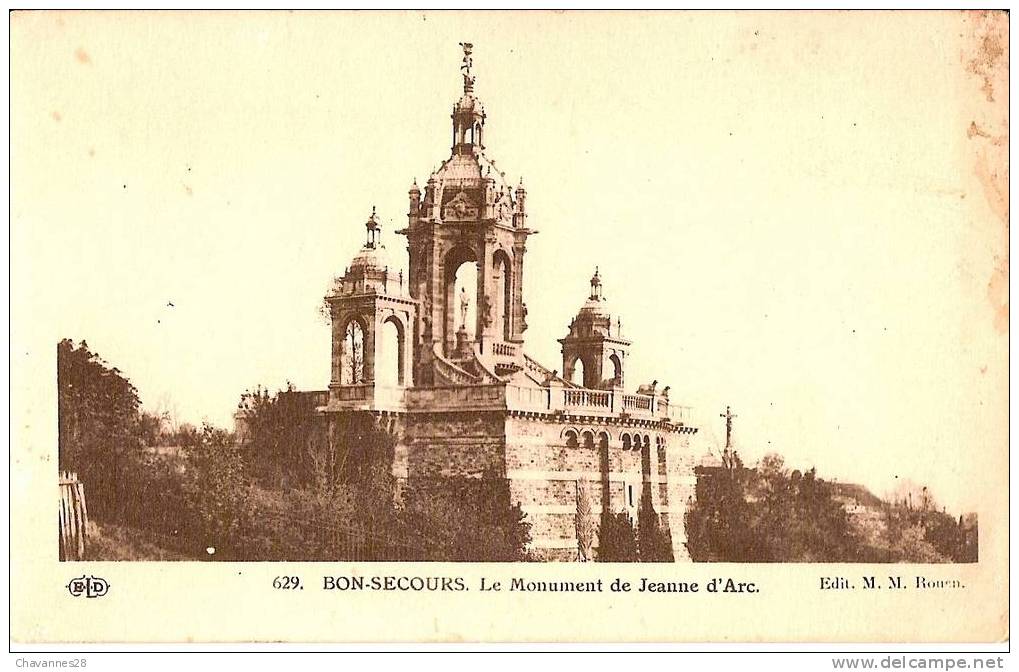 CPA 76 BONSECOURS - Le Monument De Jeanne D'Arc - Bonsecours