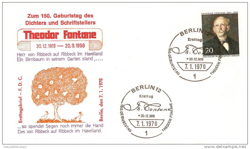 GERMANIA / BERLINO - Unificato # 328 - (L) - Busta FDC - Lettres & Documents