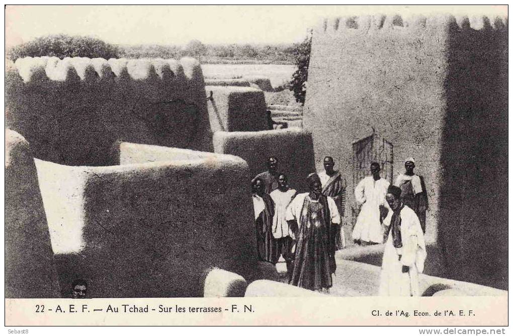 A.E.F AU TCHAD SUR LES TERRASSES - Tsjaad