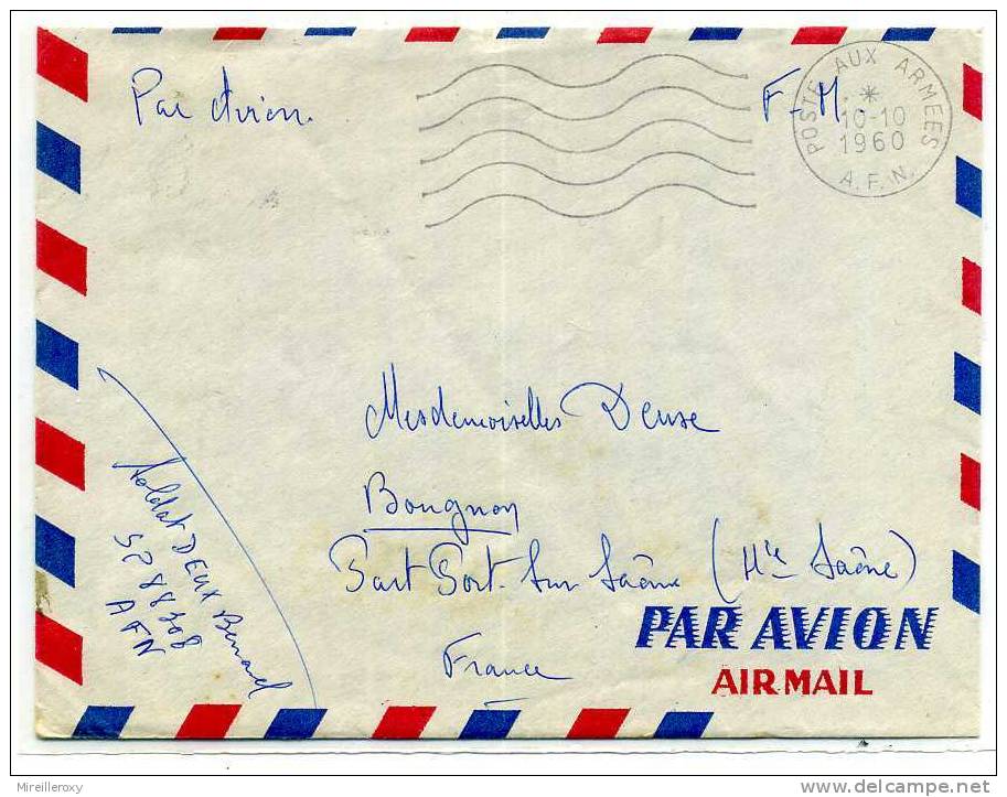 LETTRE POUR PORT SUR SAONE / OBLITERATION MECANIQUE / POSTE AUX ARMEES  A.F.N.  1960 - Algerienkrieg