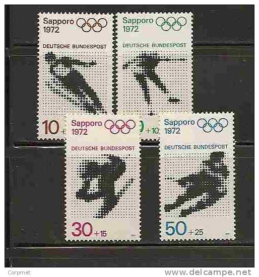 OLYMPIC GAMES - JEUX OLYMPIQUES DE SAPPORO - GERMANY 1972 - YVERT # 544/7 - MNH (Gum With Disturbances) - Hiver 1972: Sapporo