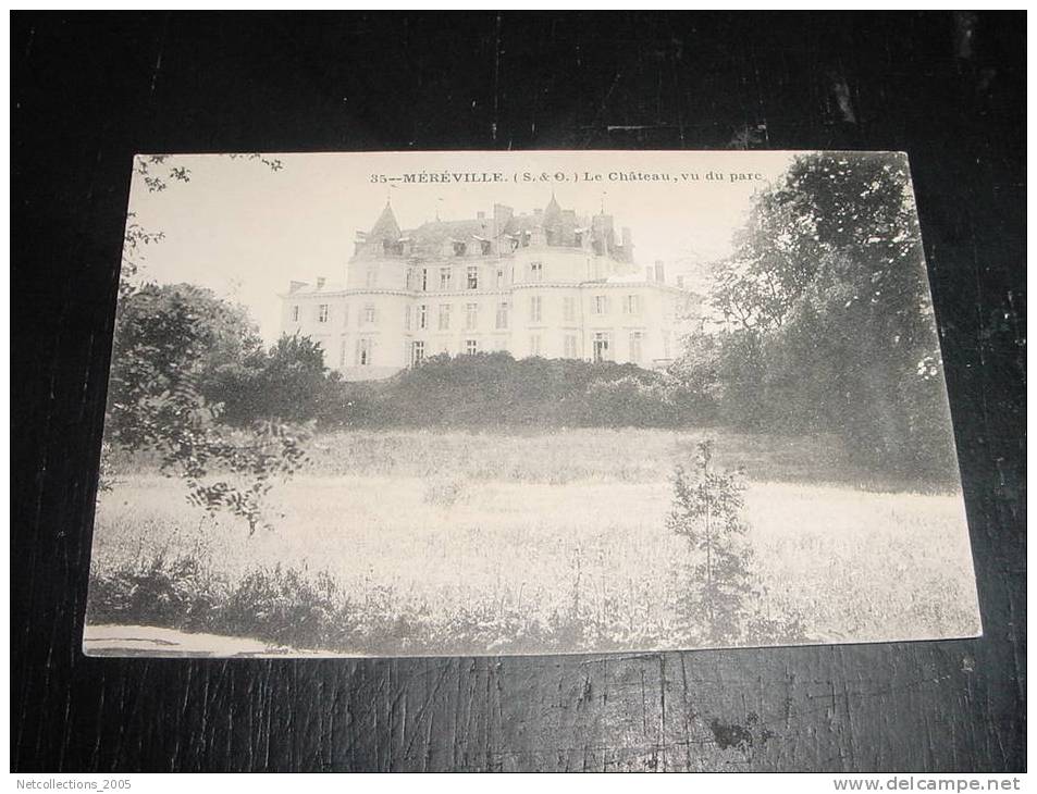 MEREVILLE - LE CHATEAU, VU DU PARC - 91 ESSONNE - CARTE POSTALE FRANCE - Mereville