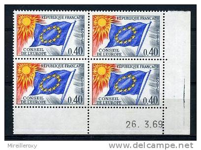 COIN DATE CONSEIL DE L´EUROPE DRAPEAU ETOILES - Dienstmarken